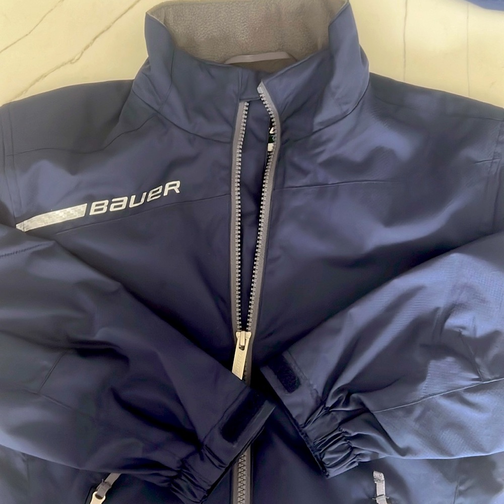 Bauer, Youth XXS, Navy Blue, Light weight, Lined, Hockey Warm-ups